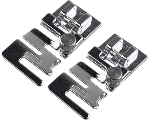 Jopto 2 Pièces Pied-de-Biche pour Tissu Extensible Pied-de-Biche à Cordon élastique pour Machine à Coudre Domestique Compatibles avec Singer, Brother, Janome, Babylock, Euro-Pro, Simplicity, White