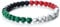 Qsnailfrr Palestinian Flag Bracelet,Palestinian Beaded Bracelet,Palestinian Flag Wristband Adjustable Bracelet Souvenir Gift for Men Women,Free Palestine Wrist Band, 16-28cm (6.29-11.02in) or 19cm