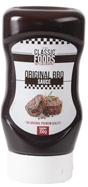 Classic Foods of America Sauce Barbecue Original 350g – Recette Américaine Authentique au Goût Fumé et Caramélisé – Idéale pour Grillades, Marinades, Frites et Ribs, Format Squeeze Pratique