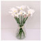 Wisafory 10 Stück Künstliche Calla Lily Kunstblumen Realistic Latex Calla Lilie Brautstrauß Künstliche Calla Real Touch Blumen Dekoration für Hochzeits Wohnzimmer Büro Hotel Küche Weiß-gelb