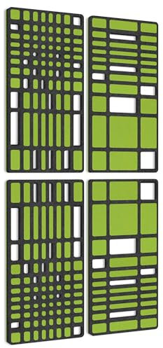 platino24 „MANHATTAN“ 4er-Set Akustik-Objekt/Wandpaneele für optimale Raumakustik/INNOVATIVES DESIGN / 100 x 200cm