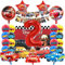 Cars Geburtstag Deko 2 Jahre, Kinder Auto Geburtstagsdeko, Auto Folienballondeko Jungen Mädchen, mit Kuchendekoration, Happy Birthday Banner und Auto Tischdecke für Kindergeburtstag Deko Party