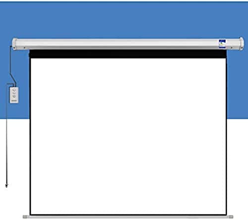 80-Inch Electric Projector Screen Full HD 3D Electric Motorised Projector Screen Motorized Retractable W/Remote Control