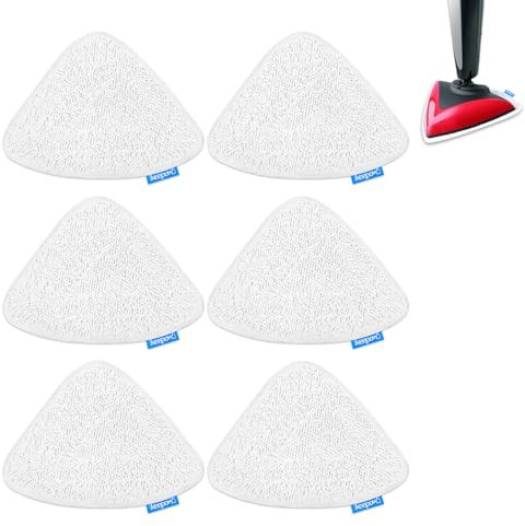KEEPOW Steam - Set di 6 rivestimenti per pulitore a vapore Steam, in microfibra, per pulitore a vapore