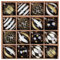 SVNVIOZ Black Gold White Christmas Baubles Decorations, 16pc 8cm Christmas Ball Ornaments Set, Shatterproof Xmas Tree Balls