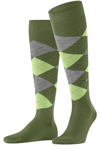 Burlington Manchester M Kh cotone al ginocchio fantasia 1 paio, Calzini lunghi Uomo, Verde Shamrock 7132, 40-46