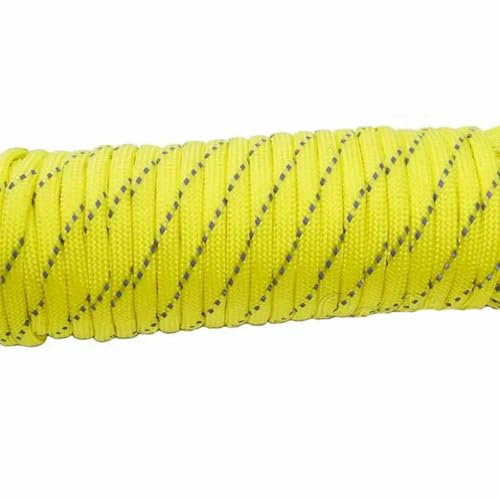 20ft-328ft Reflective Paracord Rope Dia.4mm for Survival Parachute Cord Lanyard Camping Climbing Camping Rope Hiking Clothesline-C6-328ft