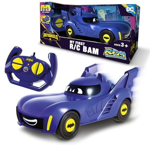 BLADEZ Batwheels Age 3+ My 1st RC BAM, DC Comics, My First Radio Control Car, Preschool Toy, Licensed Toy Toyz