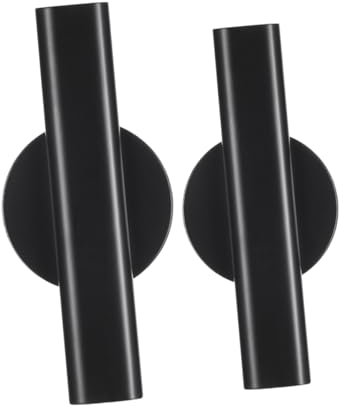 TINEASUR 2 Pièces Composition Murale Vases Muraux pour Fleurs Vase Mural Noir Vase Suspendu Décoration Murale Jardinière Suspendue Tube Mural Jardinières Murales Fer Forgé Black
