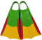 DORSAL Lifeguard Schwimmende Schwimmflossen (Flippers), Grün/Rot/Gelb, Größe S – Größe 40-42