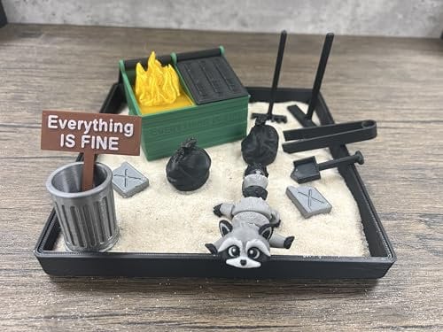MunnyGrubbers Zen Garden Sandbox - Made in USA - Large 7 x 7 - Fine Sand Included - Desk Accessory - Sand Garden - Funny Novelty Gift - Fidget Stress Relief