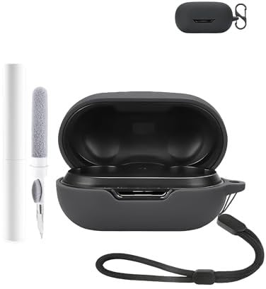 Silicone Protective Case for TOZO Golden X1 Earbuds - Durable and Eco-Friendly Bluetooth Earphone Cover with Precise Holes and Charging Compatibility - Black