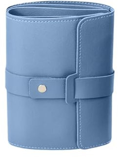 Little Book of Earrings,PU Leather Earring Book,Earring Storage Organiser,Jewellery Rolls for Travelling for Necklaces, Bracelets, Earring Storage, Blue.