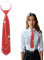 Kinretixia Rot Krawatten für Damen, lange Krawatte, JK-Uniform-Krawatte, schmale Krawatte, verstellbare Krawatte für Mädchen, für Abschlussfeiern, Business, Rot