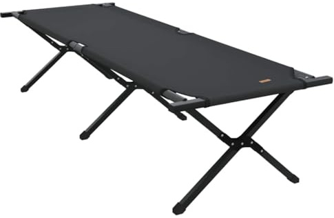 vidaXL Klapp-Sonnenliege mit Tragetasche in Schwarz aus 600D Oxford-Stoff. Praktische Outdoor-Lounge für Camping und Events. Faltbares Schlafmöbel minimalistischem Design auf der Terrasse.