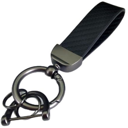 Porte-clés de Voiture pour Mercedes AMG C-Class C205,Porte clés décoratifs en cuir PU, Accessoires de Style Automobile,C/Black