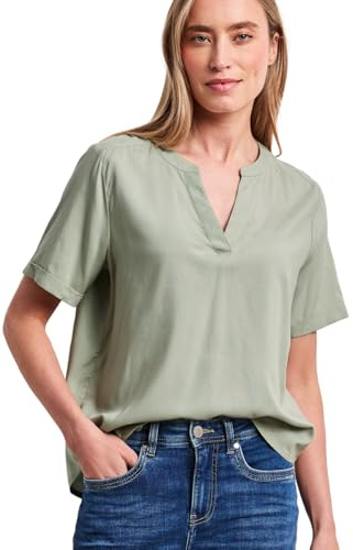 Street One Damen Kurzarm Bluse mit Turn-Up