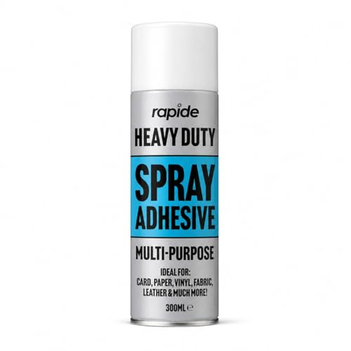 300ml Multi-Purpose Spray Adhesive Glue for Paper, Card, Fabric, Carpet, Foam, Wood & More – Fast-Drying, Strong Bond, Craft, DIY, Home, Office Projects (300ml Glue Spray)