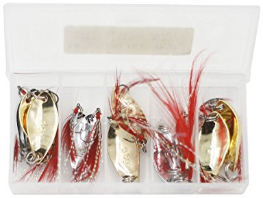 12pcs Metal Fishing Spoon Spinner Bait Set Hard Artificial Fishing Spinner Lures Kit for Saltwater/Freshwater,2.5g 3.5g 5g,Gold and Silver