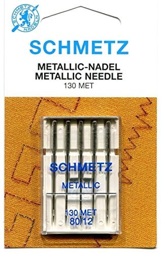 SCHMETZ 5 METALLIC Nähmaschinen Nadeln (Flachkolben) 130/705 130MET Stärke 80/12