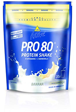 Inkospor Active Pro 80 Protein Shake, Banane, 500 g, Beutel