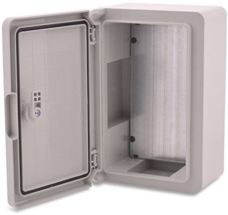 BOXEXPERT Custodia in plastica ABS, IP65, custodia a parete, custodia vuota, 300x200x130mm, grigio, custodia serie Fleet
