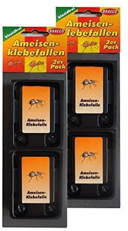 Preisjubel 4 x Ameisen-Klebefallen biozidfrei, Ameisenköder, Ameisenfalle, Ameisenmittel