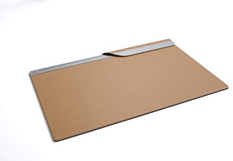 SIGEL SA402 Schreibunterlage, cognac, hochwertiges Lederimitat mit Metallic-Leiste, 66 x 44 cm