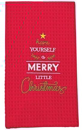 Mud Pie Merry Waffle Weave Handtuch