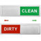 BUZIFU Dishwasher Sign Dishwasher Magnet Clean Dirty Sign Sliding Indicator Sign Non-scratching Magnet And Adhesive Stickers for All Dishwashers, Reminder Tells Whether Dishes Are Clean or Dirty