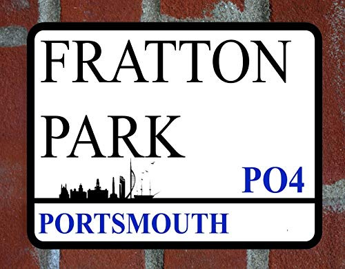 LBS4ALL PORTSMOUTH FRATTON PARK Metal Sign FOOTBALL STREET Man cave Wall Plaque
