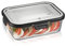 GEFU Frischhaltedose MILO - smarte Lunchbox mit Frische- & Vorratskontrolle per App, aus Glas mit Silikonverdichtung & Klick-Verschluss, Lebensmittelbehälter, Tupperdose, 1000 ml, rechteckig