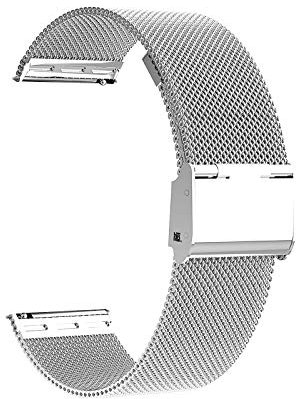 Jonurphy Cinturini per Orologio,Cinturino in Maglia Metallica di Ricambio in Acciaio Inossidabile da 20mm,Cinturino in Metallo a Sgancio Rapido,Braccialetti per Smartwatch per Uomo Donna
