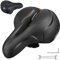 ZONSUSE Fahrradsattel, Gel Fahrradsitz, Langsame Rebound Memory Foam Fahrrad Sattel, Weicher, Atmungsaktiv, Hohl Ergonomisch, für MTB//Rennrad/Mountainbike (Rot-1)