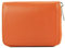modamoda de P04 Portefeuille pour femme, en cuir véritable, court, style italien, Orange/rouge, Small