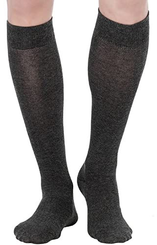 Infinity 6 paia Calze Lunghe Uomo Cotone Filo di Scozia Elasticizzato (39-42, Antracite)