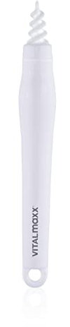 VITALmaxx Schonender Ohrenreiniger | Mit 3 verschidenen Aufsätzen | Extra weiche Silikonspitze passt sich perfekt dem Gehörgang an | Immer wieder verwendbar [Abs, Silikon, Tpr ]