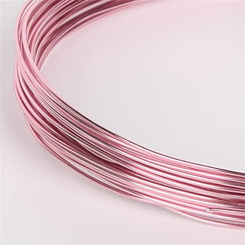 YTGZS Aluminiumdraht Hochwertiger Draht zum Basteln und Modellieren Dekodraht aus Aluminium,Mehrfarben Durchmesser 1mm Länge 50m,Rosa