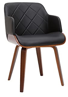 Miliboo Design-Stuhl in Schwarz und Walnuss Lucien