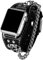 VIQIV Leather Skull Cuff Bracelet Compatible with Apple Watch Band Ultra 49mm 44mm 45mm 42mm 41mm 40mm 38mm Series 9 8 7 6 5 4 3 2 SE for Men Women, Punk Steampunk Wrist Watch Strap for iwatch Band
