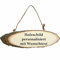 INDIGOS UG Holz Schild oval mit Aufhänger - Holzschilder - ca. 23x6 cm - Schilder selber gestalten - individuell personalisiert mit Ihrem Wunschtext