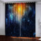 TFLABS Fenster Vorhang Schlaufen-Vorhang 2 Stück x 117 B x 138cm H Farbe & Sterne Dekorative Gardine Schlaufenschal Fenster-Schal