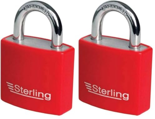 Sterling APL032P APL Padlock, Red/Blue, 30mm (Pack of 2)