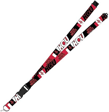 Rico Industries NBA Basketball Houston Rockets Umhängeband mit Sicherheitsverschluss, Unisex, 48,3 x 2,5 cm, Flash