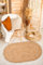 KEMA Jute Geflochtener Teppich Oval Natürliche Handgemachte Oval Boho Area Teppich für Eingangsbereiche Wohnzimmer Schlafzimmer Bauernhaus Vintage Decor Reversible Jute Teppich 2 x 3 Fuß