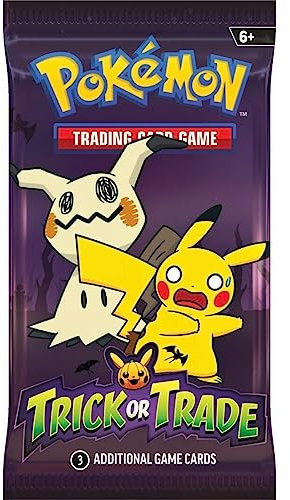 Pokemon Trick or Trade Booster 2023 Booster Sammelkarten | ENGLISCH | Sonder Halloween Serie | + Arkero-G 10 Soft Card Sleeves