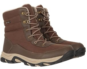 Mountain Warehouse Ohio Mens Fleece Lined Snow Boots - IsoDry, IsoTherm, Textile Upper, Thinsulate & Fleece Lining Footwear - For Winter, Outdoors, Skiing, Winter Sports Brown 7 UK