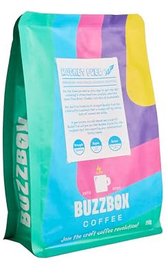 Buzzbox Coffee Beans, 250g – “Rocket Fuel” Blend of Dark Roast speciality whole Coffee Beans from South America. 100% Arabica Coffee Beans