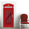 Türtapete Selbstklebend 85x215 cm Türfolie Selbstklebend Telefonzelle Türaufkleber Türposter London Türsticker Fototapete 3D Effekt für Schlafzimmer Wohnzimmer Küche A4067