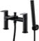 Matte Black Bathroom Taps with Shower, BATHWEST Bathroom Sink Taps with Shower Attachment, Brass Bath Mixer Taps with Shower Head 921BYJ